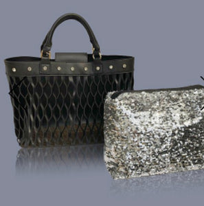 TOTE WITH INNER SEQUIN POUCH
