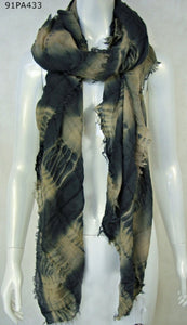 SEQUIN BLEACH SCARF / 100% POLYESTER