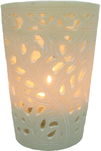 AMAZON VOTIVE WITH GLASS INSERT - SMALL